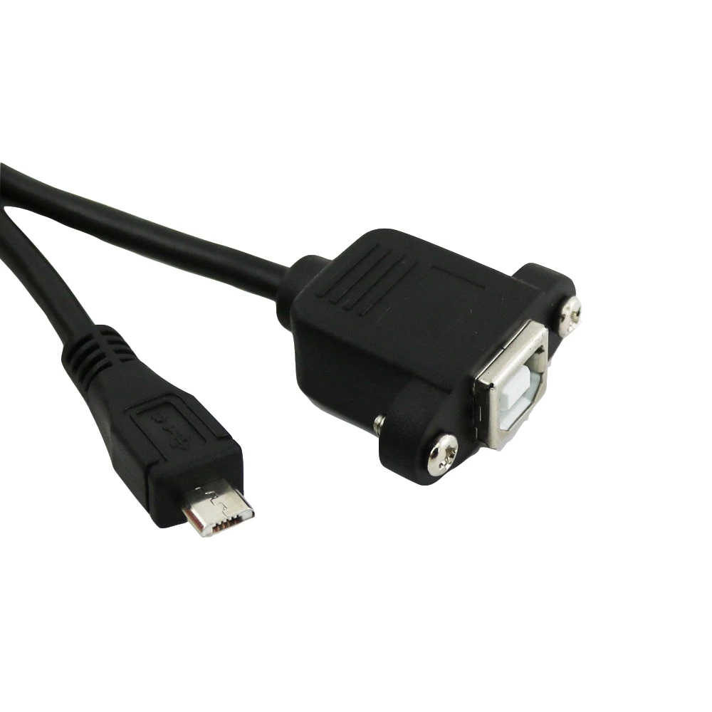 20x Printer Panel Mount USB 2.0 B Female Socket to Micro 5 Pin Male Connector Cable Cord 1FT/1.5FT | Электроника