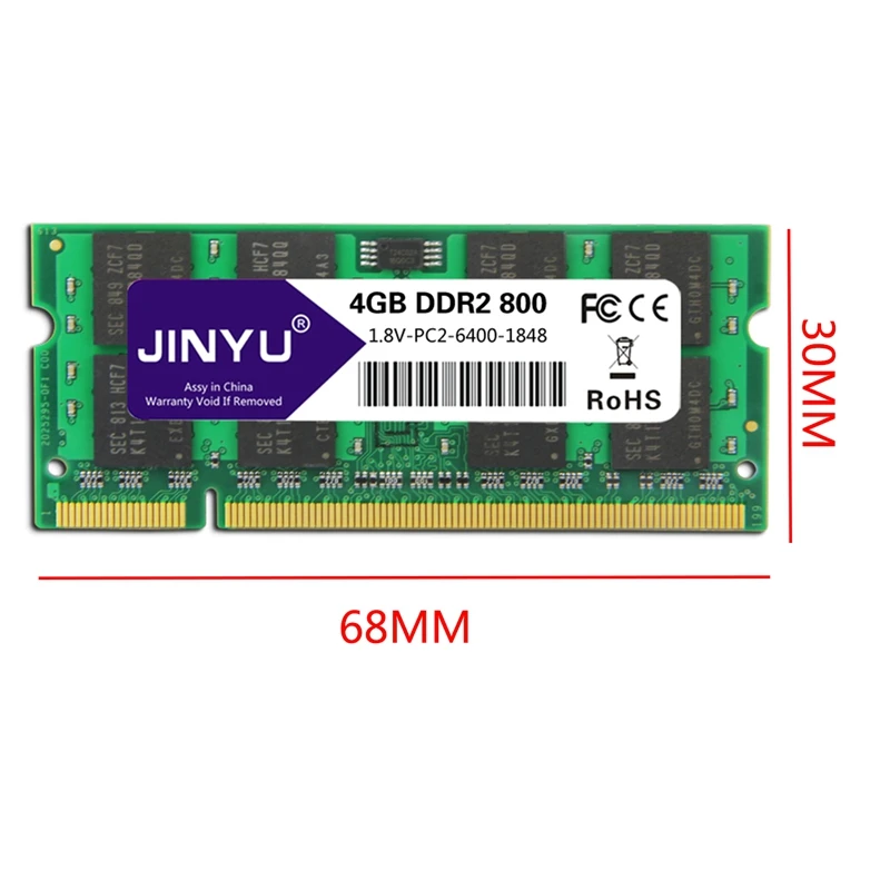 

Jinyu Ddr2 4G 1.8V 240Pin Ram Memory For Laptop