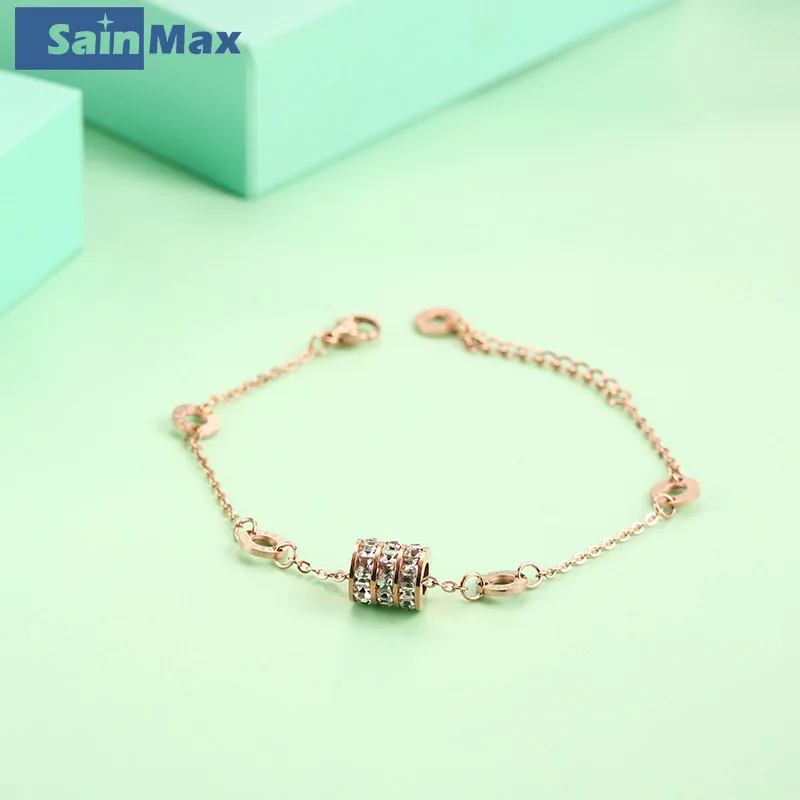 

SAINMAX Trendy Bracelet Stainless Steel Bracelet Electroplating for Women Girls as Gift For yourself or Friends For Wholesale