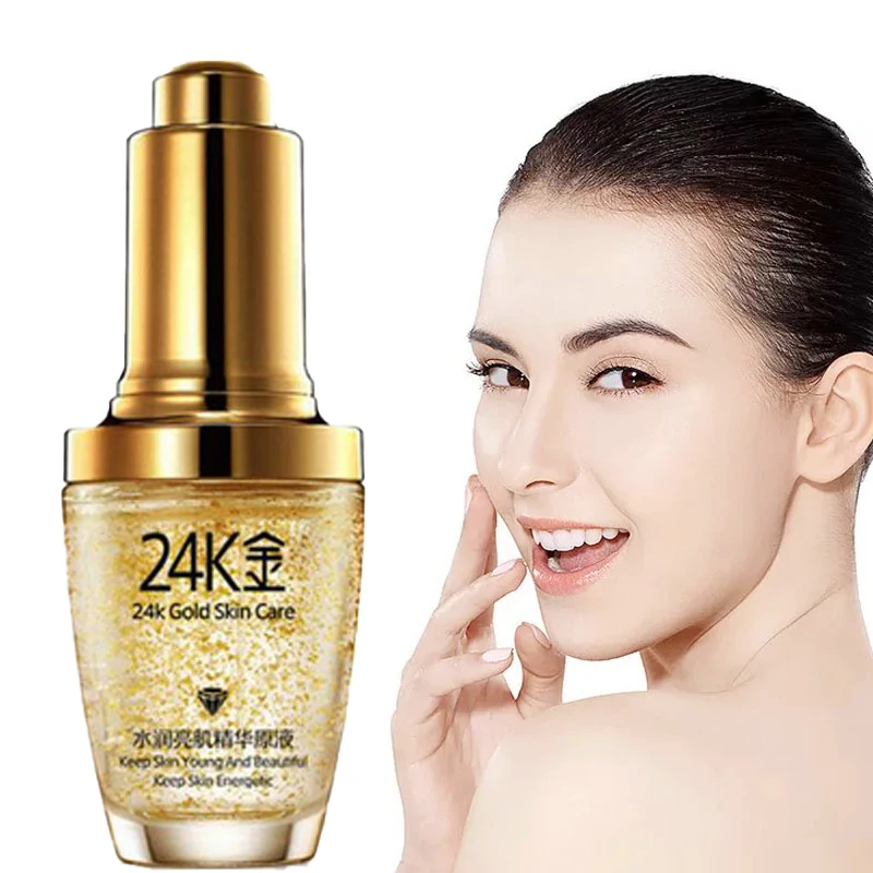 

24K Gold Firming Moisturizing Face Serum Anti-Aging Wrinkle Removal Anti-Drying Niacinamide Hyaluronic Acid Skin Care 30ml
