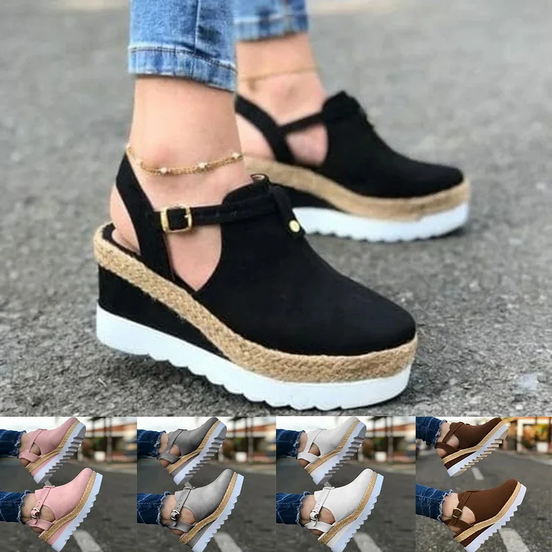 

New Women Sandals Plus Size Shoes For Women High Heels Sandals Summer Shoes Flip Flop Chaussures Femme Platform Slippers 2020