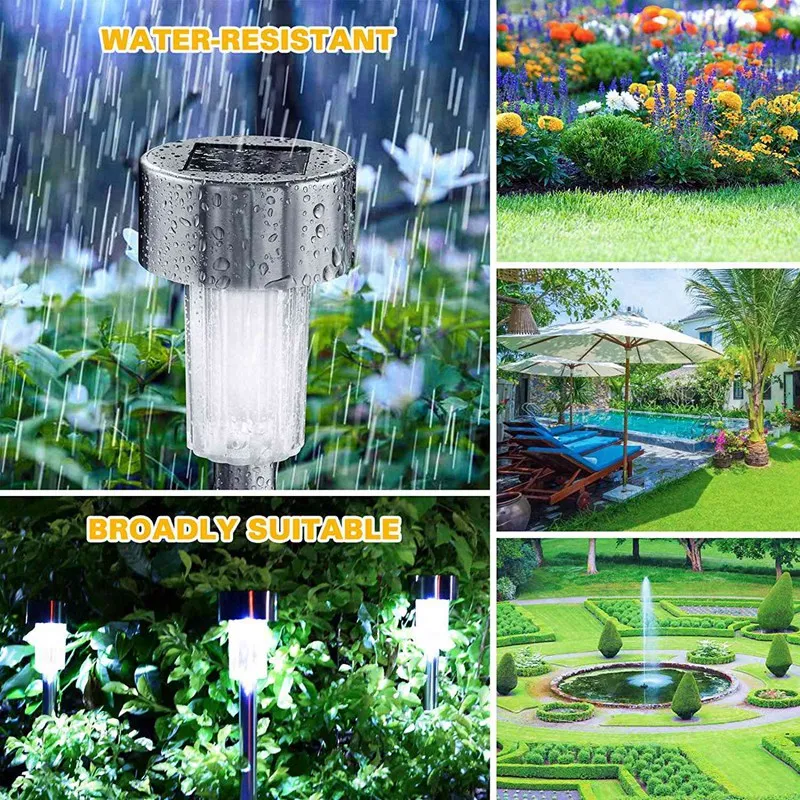 

Solar Lights Outdoor, 16 Pack Solar Pathway Lights Outdoor Stainless Steel Yard Lights, Waterproof Garden Lights