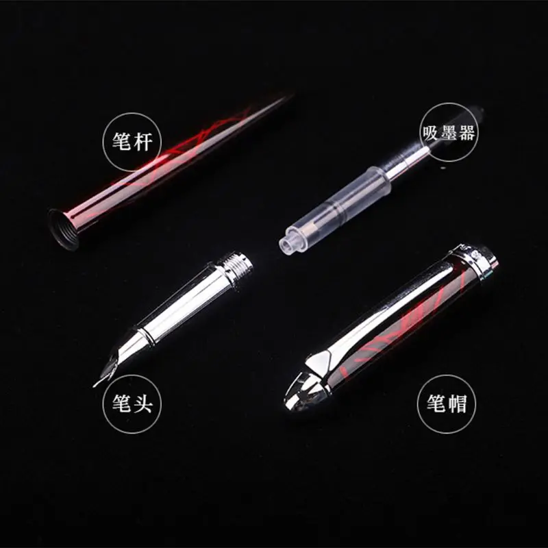 Ручка перьевая с цветными линиями 0 38 мм тонким наконечником|Перьевые ручки| |