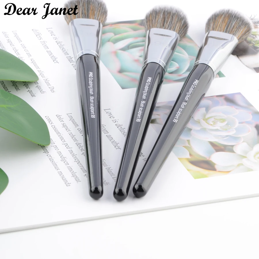 1 piece Pro sculpting blush#99 Blusher Makeup brushes Powder contour Make up brush synthetic Hair wood handle
