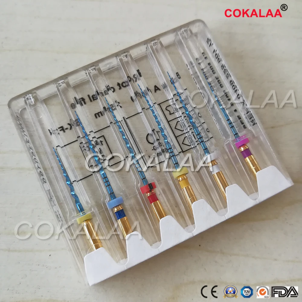 

assorted packing Dental reciproc blue dental files endodontic niti files use for Root canal cleaning dentistry 6pcs/set