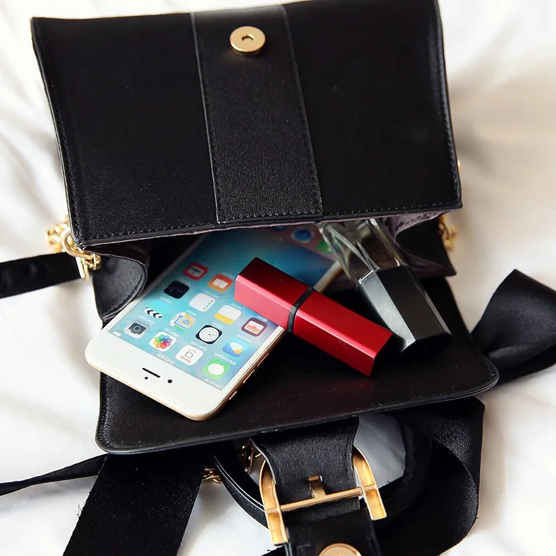 

New ladies velvet bag fashion multifunctional versatile bowknot single shoulder bag portable mobile phone coin purse female bag