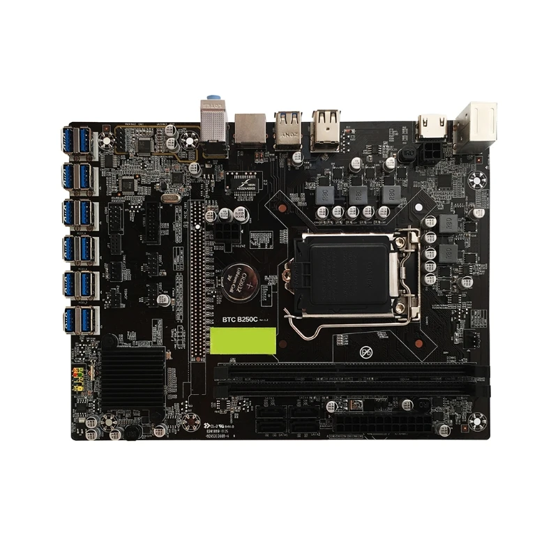 

B250C-BTC Miner материнская плата LGA 1151 DDR4 память 12 xusb 3,0 к PCI-E X1 графическая карта слот SATA3.0 для майнинга Eth Btc