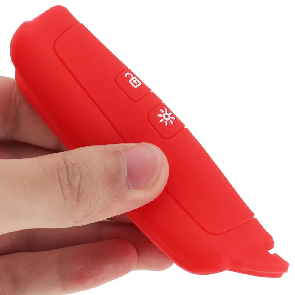 2 цвета кнопки силиконовая прямая пластина Автомобильный ключ защитная крышка