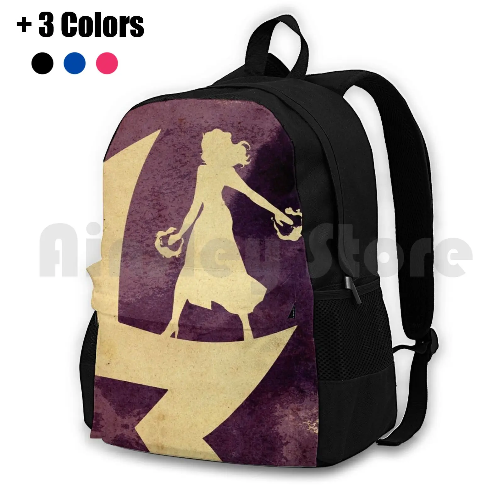 

Amazing Witch Minimalist Design Outdoor Hiking Backpack Waterproof Camping Travel Scarlet Witch Superhero Art Minimalist