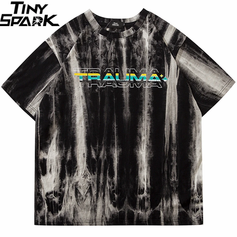 Мужская футболка в стиле хип-хоп уличная одежда Винтажная Blurry Dark летняя Harajuku с
