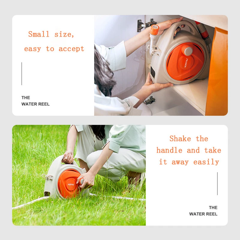 Новая портативная Поворотная труба для сада шланг с настенным креплением
