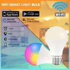 1-10 шт. 15 Вт WiFi умная лампа E27 B22 RGB Светодиодная лампа с регулируемой яркостью с облачным умным приложением голосовым управлением для Google Home Alexa