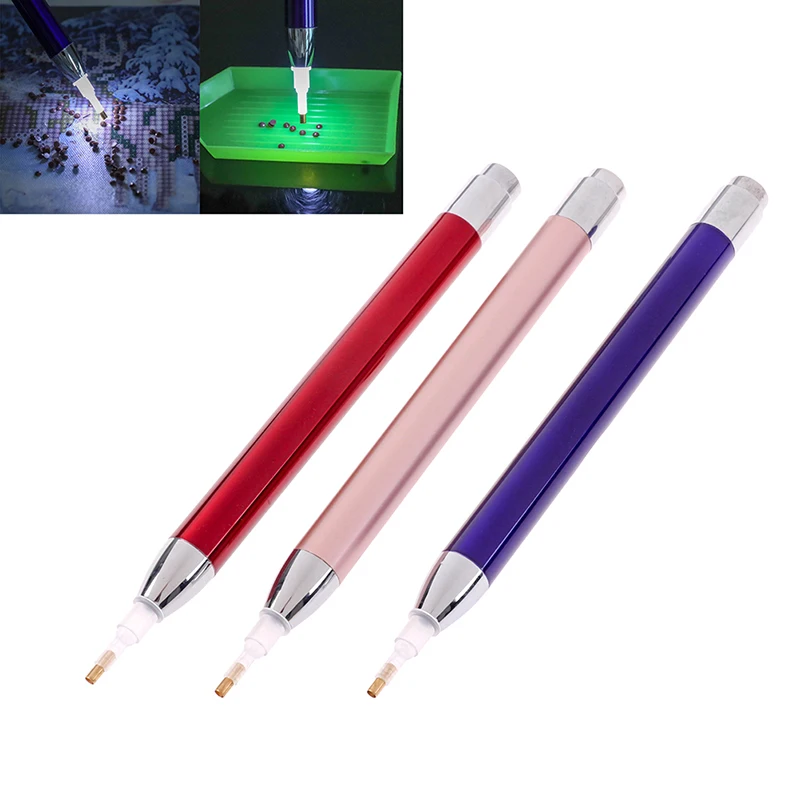 

Diamond Embroidery Tool Luminous Pen 5d Diamond Painting Cross Stitch Accessories Square Round Diamond Painting Profession Pen