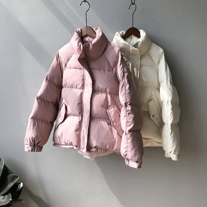 

2022 Winter New Korean-Style Loose Slim-Looking Quilted Cotton Cloth Warm Cotton-Padded Clothes Jacket for Female Students