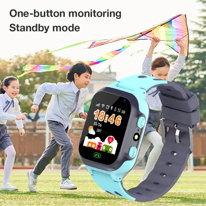 

Smart Watch Children's Watch with Breathing Light GPS Life Waterproof Phone Watch Card Positioning about 1.44 Inches