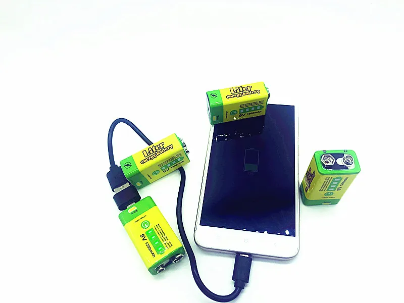 9V перезаряжаемая батарея 1200mAh USB портативные микро USB батареи для радиоуправляемого вертолета модель микрофона Bateria Bank power