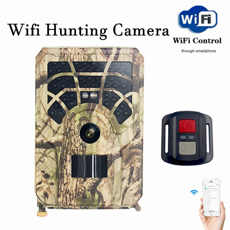 

Wi-Fi охотничья камера 24 МП, фотоловушка для дикой природы, инфракрасное ночное видение, беспроводное приложение для видеонаблюдения, фотолов...
