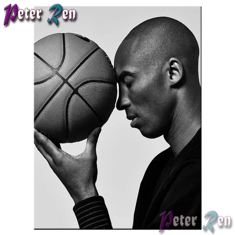 

Kobe Bryant and Basketball diamond Painting Cross Stitch full Square\Round Embroidery Rhinestone picture Modern home decoration