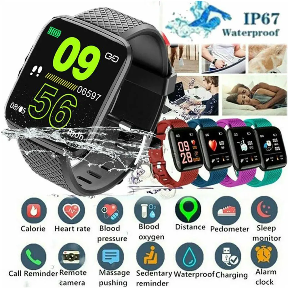 

New Smart Watch Men 1.3 Inch Full Touch Screen Fitness Tracker Waterproof Smartwatch Women Heart Rate Blood Pressure Monitor