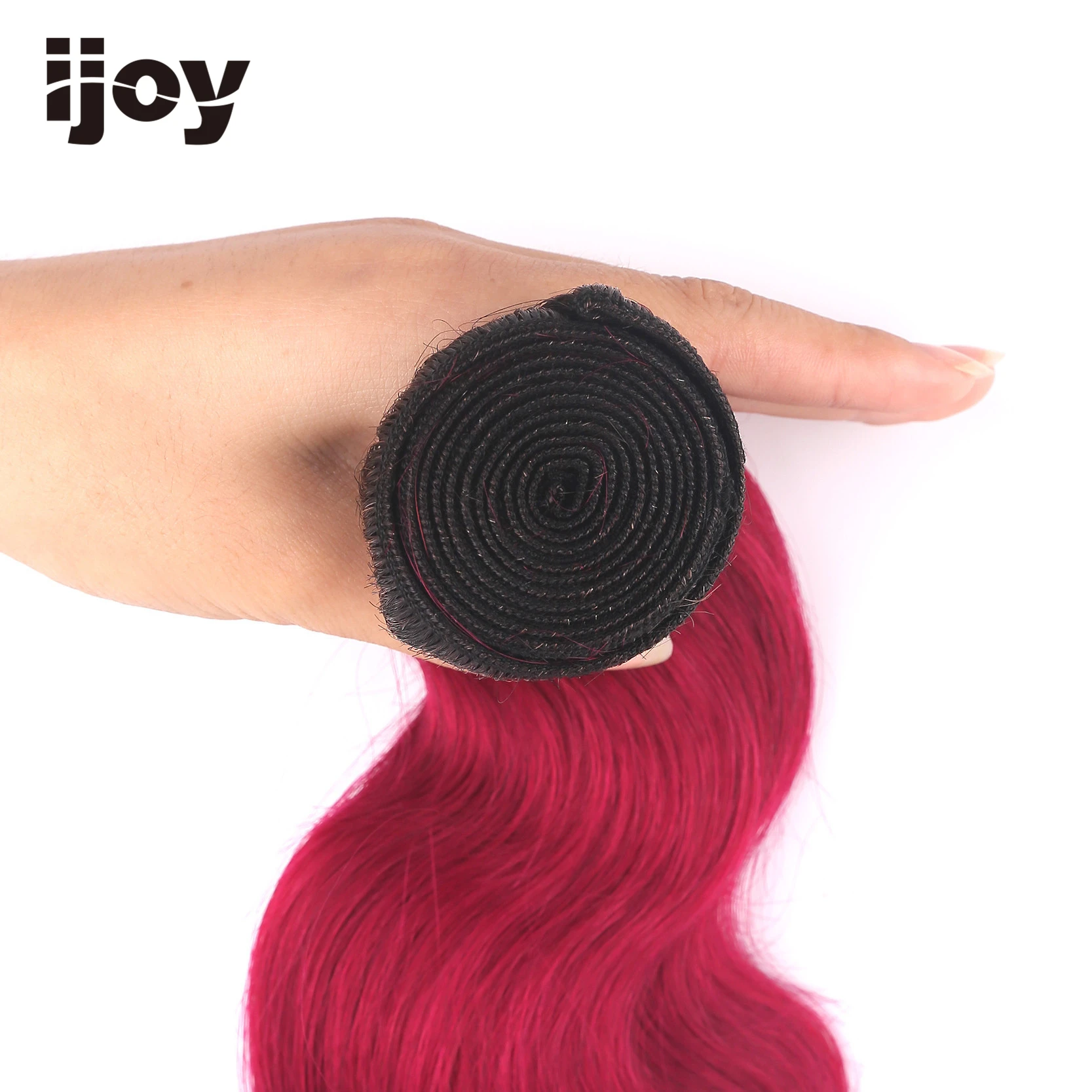 

Human Hair Weave Bundles Colored Ombre Burgundy Red Body Wave Bundles Brazilian Hair Extension For Black Women Non-Remy IJOY