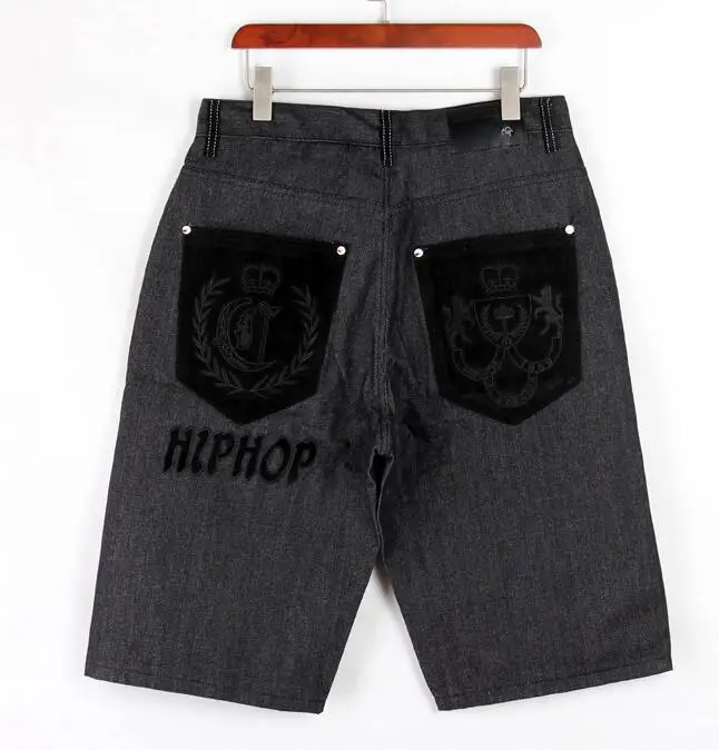 2021 Skateboard Jeans Men's Loose Calf-Length Pants Hip-hop Trendy Men's Thin Jeans Extra-large Size 30-46