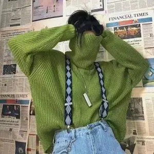 2 Женский корейский Harajuku одежда для женщин свободный сплошной студенческий свитер уличная Женская свитера Kawaii Ulzzang пуловер Джемпер - Цвет: 2