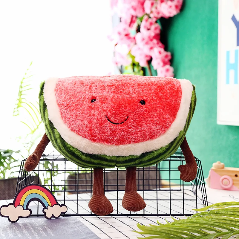Kawaii мультфильм арбуз плюшевые игрушки кукла чучела растения подушки фрукты