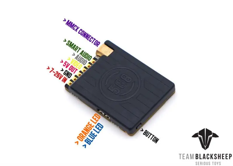 Видеопередатчик Blacksheep Unify Pro 5G8 HV Race 2 (MMCX) 5 8 ГГц | Игрушки и хобби