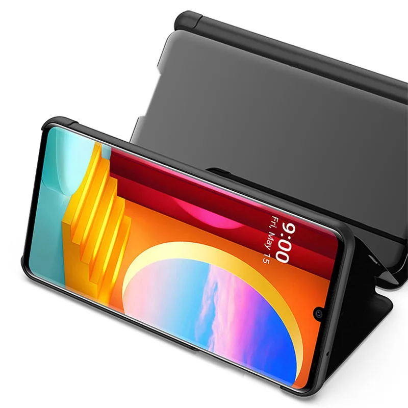 Mirror Case For LG Velvet 5G UW 2021 Cases Full Protect Book Style Leather + PC Hard Flip Cover For LG LM-G900N G900EM Case
