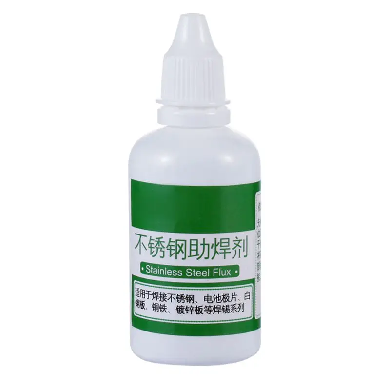 

Powerful Rosin Soldering Agent No-clean Flux Stainless Steel White Plate Iron 18650 Battery Welding Water Liquid Flux 32CA