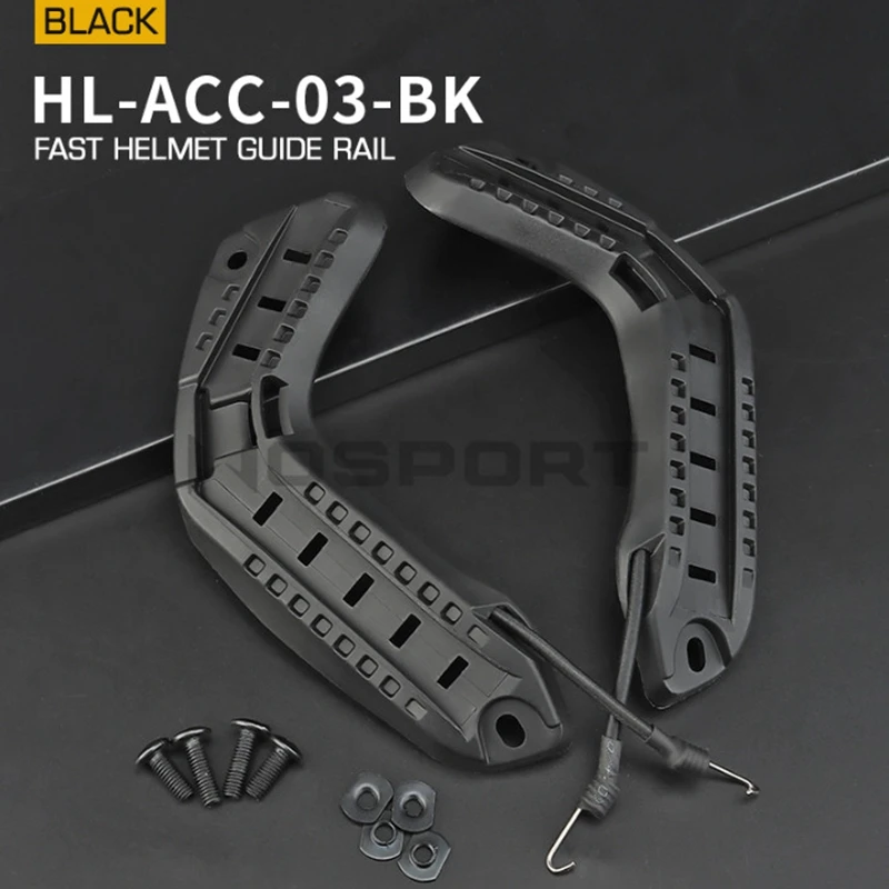 

Tactical ARC Accessory Rail Kit for Fast/XP High Cut Combat Helmet Plus NVG Bungees Fast Helmet Rail Mount Kit Helmet Side Rail