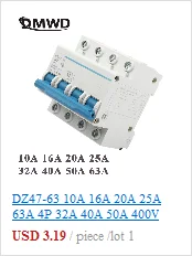 Мини автоматический выключатель DMWD ДПН мини DZ30LE-32 1P+ N 10A 16A 20A 32A220V 230 В 50 Гц 60 Гц узловой ток автоматический выключатель RCBO RCCB