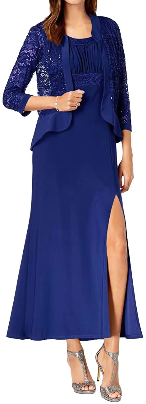 

Mother of The Bride Dresses Long Evening Gown Dresses Lace Formal Dresses Split Mother of The Groom Dresses Dress Women