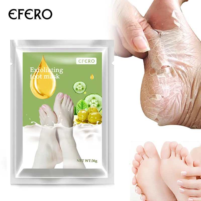 

EFERO Feet Mask Exfoliating Foot Mask Socks Pedicure Peeling Dead Skin Remover Feet Mask Peel Foot Care Tool Moisturizing