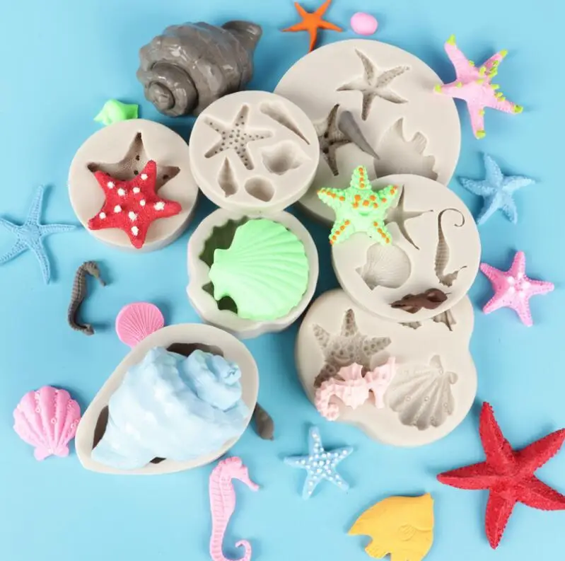 

20 styles marine animals cake mold fondant mould cake decorating tools silicone mold DIY Kitchen Baking Tools FTM1907