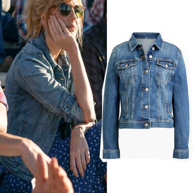 

Vintage Women Jacket Autumn Winter Oversize Denim Jackets Washed Blue Jeans Coat Turn-down Collar Outwear Bomber Jacket