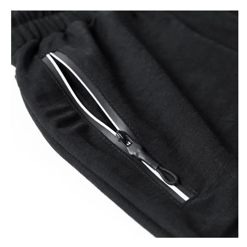 

Men's Multi Pocket Sweat Pant 2 in 1 Joggers Men Track Pants Streetwear Built-in Pocket Zipper Sports Trousers Fitness