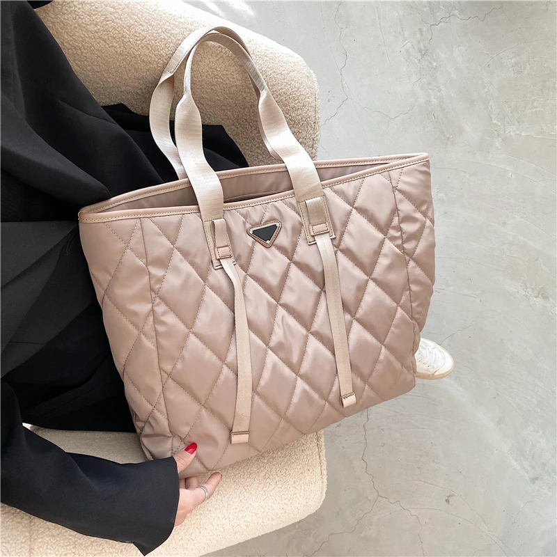 Большая Нейлоновая Сумка-подушка повседневная сумки-шопперы для женщин