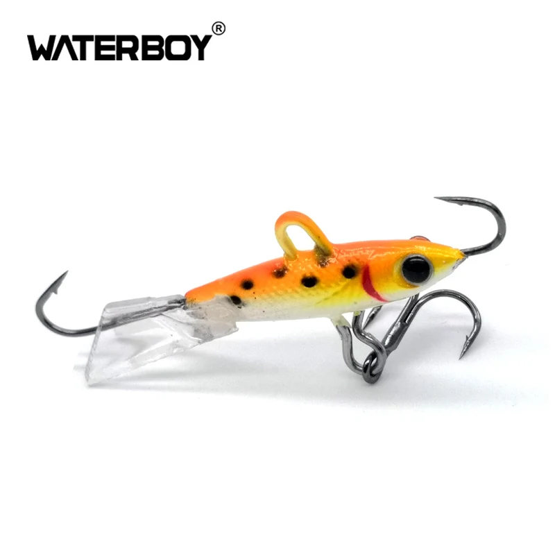 

4cm 5g Ice Fishing Lures Winter Fishing Baits Lead Jigging Bait Hard Lure Balancer With Treble Hooks For Fish