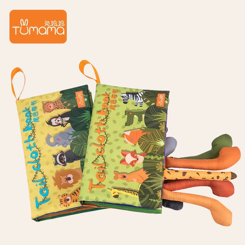 

Tumama Soft Animal Baby 3D Tails Books for Early Educational Toys