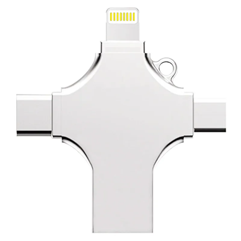 4 в 1 USB 3 0 флэш-накопитель для iPhone/Android Тип C Usb-ключ OTG Флешка 256 ГБ 128 Гб 64 32 16
