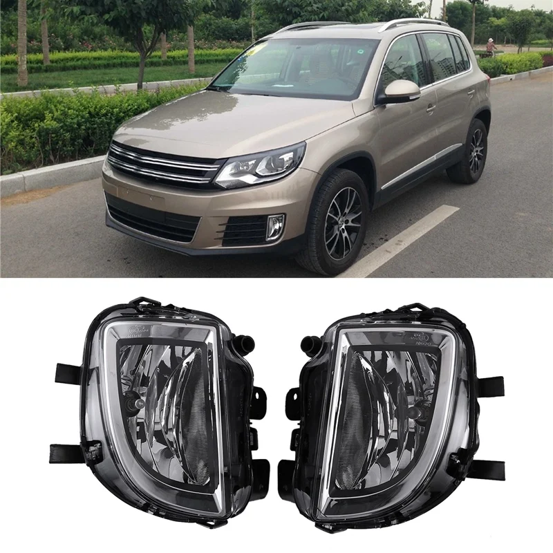 

Car Front Bumper Fog Light Halogen Lamp Fog Light Assembly for Tiguan 2013-2018