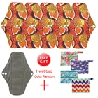 Женские Многоразовые моющиеся бамбуковые полотенца, 6 шт., угольная ткань, гигиеническая салфетка, менструальные трусики, прокладки для менструации