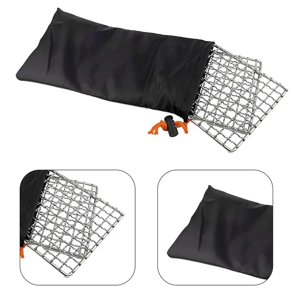 

2pcs BBQ Net Grilling 304 Stainless SteelMultifunction Barbecue Grill Non-stick BBQ Grill Pad Barbecue Baking Pad Picnic