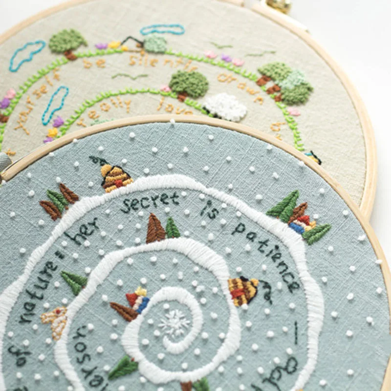 Набор для вышивания своими руками набор рукоделия с цветными нитями подарки