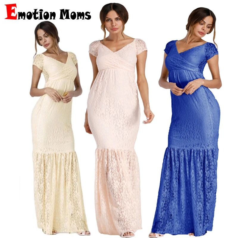 

Emotion Moms Photo Shooting Dress Summer Pregnancy Dress Maternity Photography Props Lace Maternity Dress Fancy