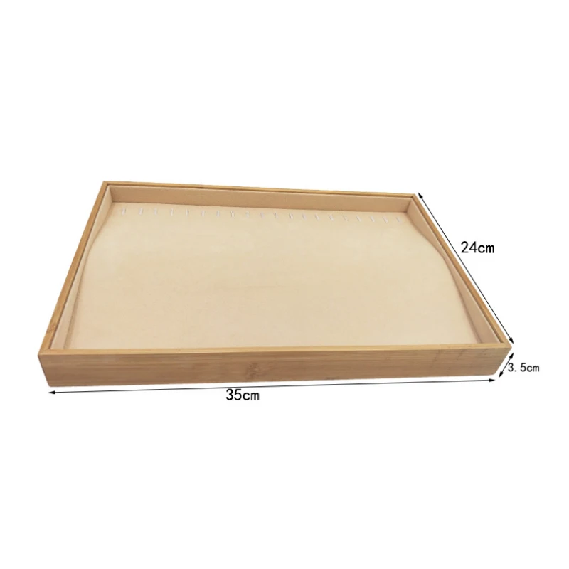 Подставка для ювелирных изделий из массива дерева и микрофибры подвесной