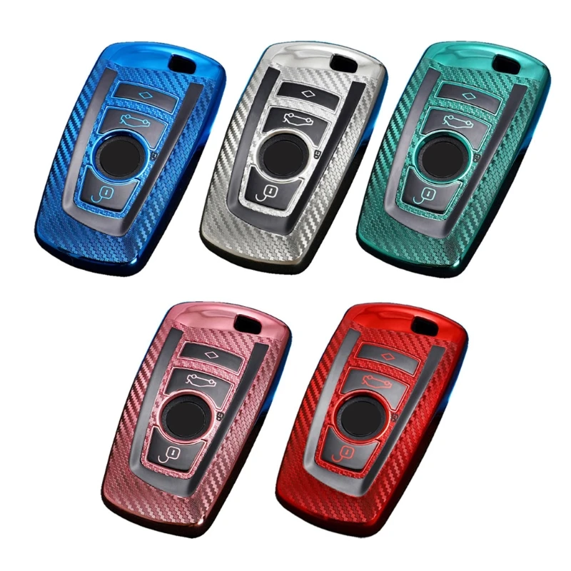

Car-Styling Soft TPU Carbon Fiber Car Key Protector Cover Shell Case For 1 3 4 5 6 7 X3 X4 Series F10 F20 F30 E60 E90 E4
