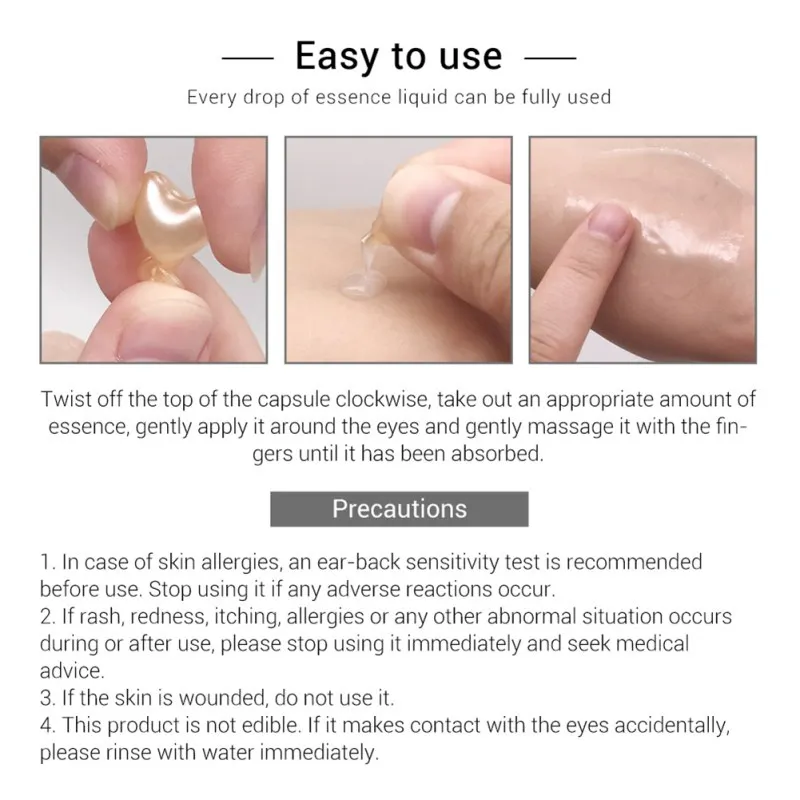 5 зерен сыворотка 24K золото пептид ампулы капсула для лица против морщин