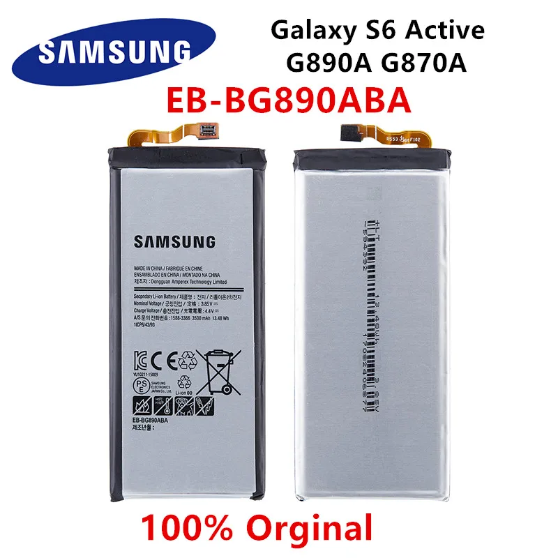 Оригинальный телефон SAMSUNG сменная батарея 3500 мАч для Samsung Galaxy S6 Active G890A G870A